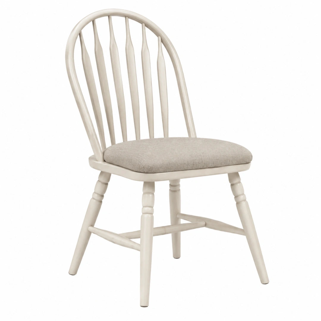 Silla de comedor 54 x 55 x 98 cm de madera beige con asiento tapizado estilo clásico