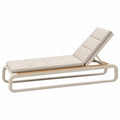 Tumbona de exterior 200 x 70 cm con aluminio beige y respaldo reclinable